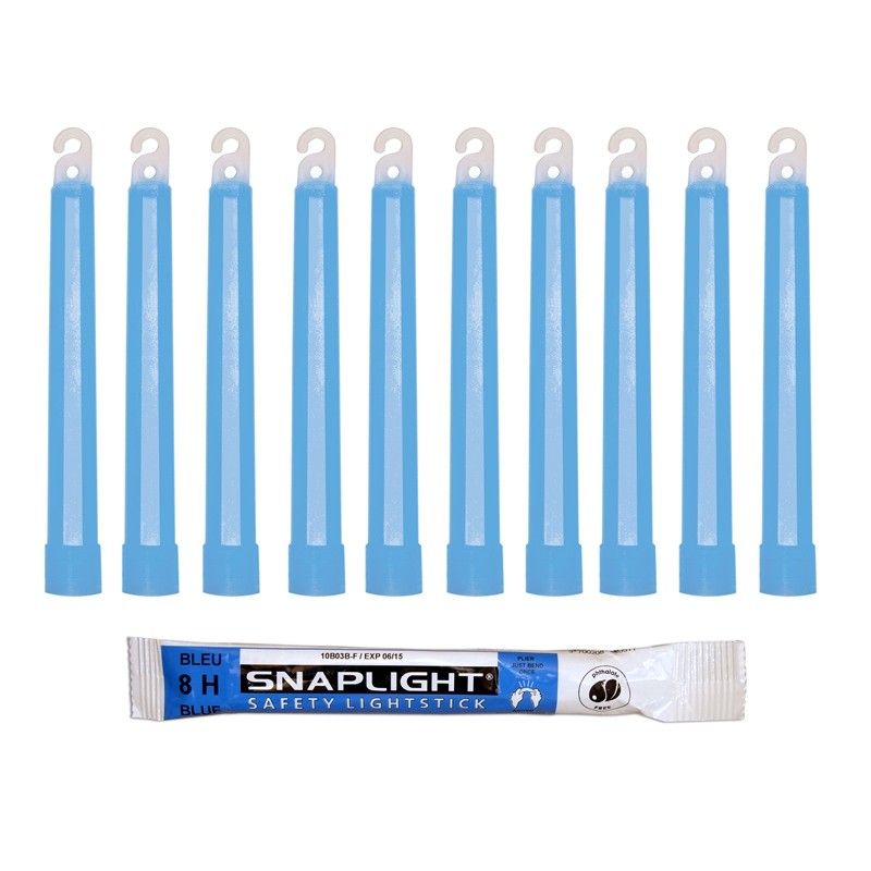 Cyalume SnapLight Bleu 15cm Bâton Lumineux Glow Stick Light Stick Fluorescent Durée 8 heures Boîte de 10 