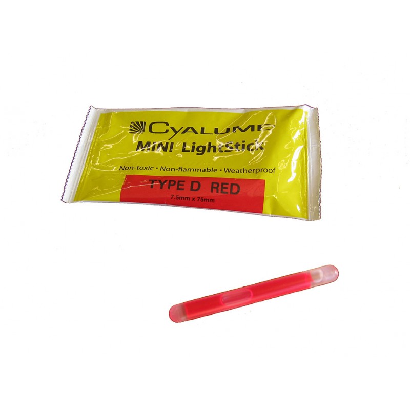 2 Pièces 4 heures Bâton lumineux Cyalume Technologies ChemLight® Mini Rouge 