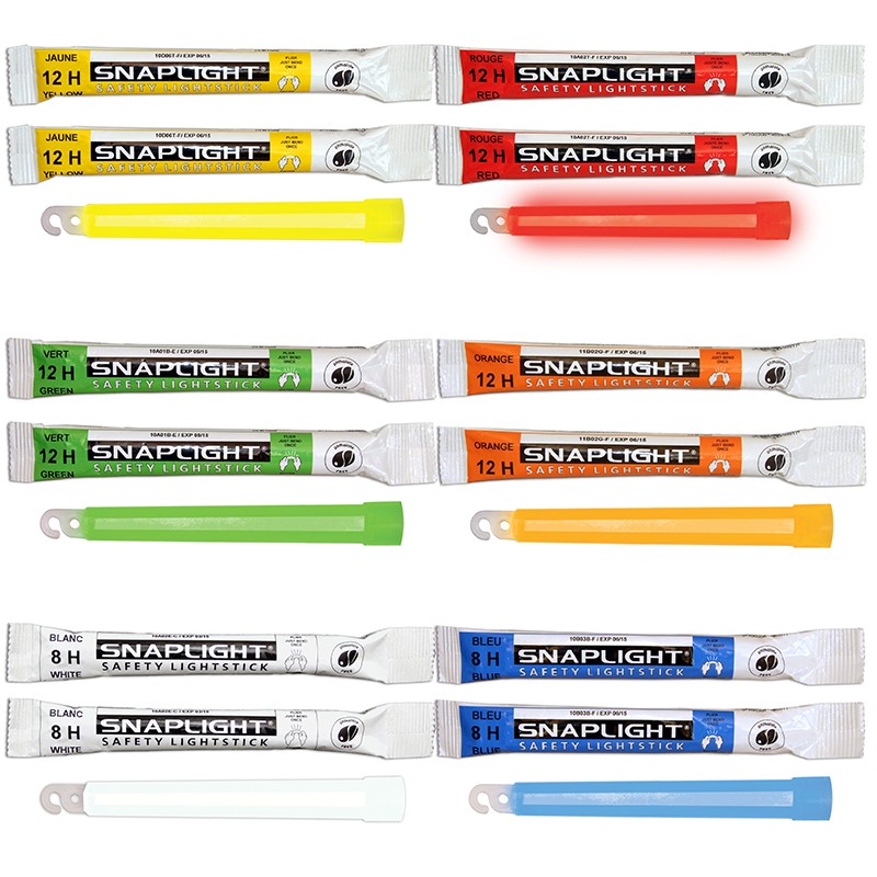 12-Pack 6'' SnapLight lightsticks (15cm) 6 colors x 2pcs